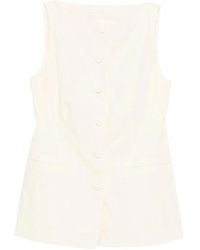 Mark Kenly Domino Tan - Sleeveless Tops - Lyst