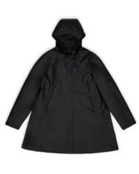Rains - Jassen ,Zwart ,Polyester A-Line W Jacket - Lyst