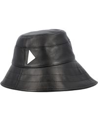 The Attico - Sombrero cubo de cuero negro - elegante y con estilo - Lyst
