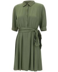 Kaos - Kleedjes ,Groen ,Satijn Satijnen Jurk - Lyst