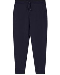 ARMANI EXCHANGE - Broeken ,Blauw ,Katoen Blauwe Jogger Trainingsbroeken Met Trekkoord Taille - Lyst
