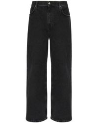 Axel Arigato - Schwarze Gerades Jeans Mit Weitem Bein - Lyst
