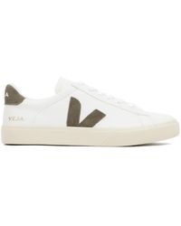 Veja - Weiße sneakers mit khaki-details - Lyst