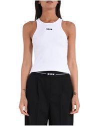 MSGM - Sleeveless Tops - Lyst
