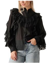 Aaiko - Overhemden ,Zwart ,Chiffon Daria Ten 244 Blouse - Lyst