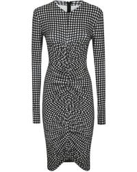 Norma Kamali - Kleedjes ,Veelkleurig ,Elegante Midi Jurk Met Lange Mouwen - Lyst