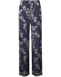 Genny - Broeken ,Blauw ,Wide Broeken - Lyst