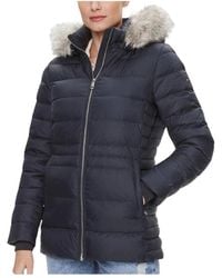 Tommy Hilfiger - Jassen ,Blauw ,Polyester Tyra Down Jacket - Lyst