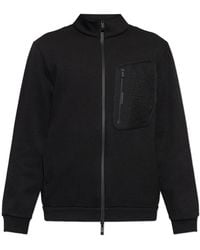 Moncler - Hoodies & Sweatvesten ,Zwart ,Katoen Logo Cotton Zip-Up Sweatshirt - Lyst