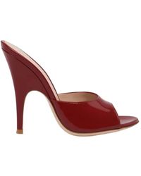 Gianvito Rossi - Schoenen ,Rood ,Leer Sofia Mule - Lyst