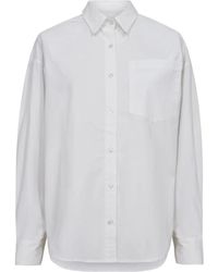 Designers Remix - Weißes hemd mit gepolsterten schultern - Lyst