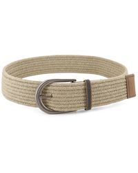 Brunello Cucinelli - Linnen Riem Met Glanzende Lus Detail - Lyst
