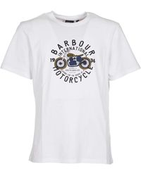 Barbour - T-shirt e polo bianchi - Lyst