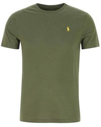 Ralph Lauren - Grünes t-shirt mit rundhalsausschnitt - 100% baumwolle - Lyst