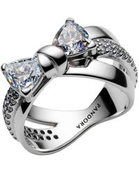 PANDORA - Funkelnder Schleifen-Ring Im Crossover-Design - Lyst