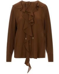 Max Mara - Overhemden ,Bruin ,Blouses - Lyst