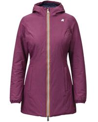 K-Way - Jassen ,Rood ,Polyester Denise St Warm Double Jas - Lyst