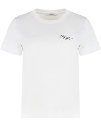 Givenchy - Tops ,Wit ,Katoen T-Shirt Van Katoen Met Stamp-Print - Lyst