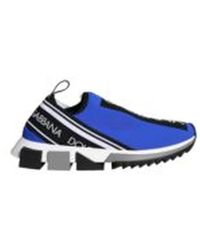 Dolce & Gabbana - Blau schwarze low top logo sneakers - Lyst
