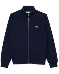 Lacoste - High Neck Zip Fleece Sweatshirt - Lyst