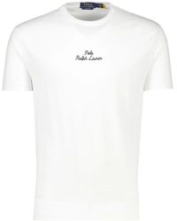 Ralph Lauren - Klassisches Weißes T-Shirt Mit Normaler Passform - Lyst