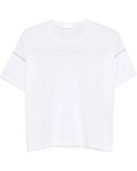 Roberto Collina - Tops ,Wit ,Katoen T-Shirt Met Korte Mouwen - Lyst