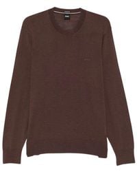 BOSS - Round-Neck Knitwear - Lyst