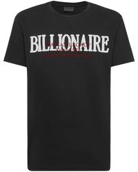Billionaire - Tops ,Zwart ,Katoen T-Shirt Ronde Hals Ss - Lyst