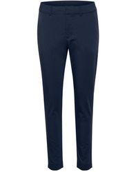 Kaffe - Broeken ,Blauw ,Midnight Marine Chino Broek - Lyst