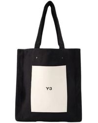 Y-3 - Luxus tote bag - baumwolle - schwarz - Lyst