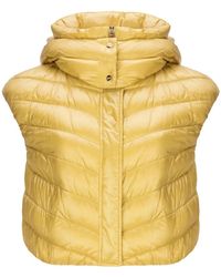 Herno - Jassen ,Geel ,Down Vest Jacket - Lyst
