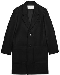 Ami Paris - Jassen ,Zwart ,Wol Stijlvolle Jas - Lyst