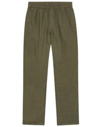 Les Deux - Broeken ,Groen ,Linnen Patrick Linen Pants - Lyst