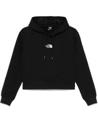 The North Face - Sudadera Negra Con Logo Bordado, Mujer, Talla - Lyst