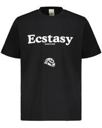 Pam - Tops ,Zwart ,Katoen Katoenen T-Shirt Met Print - Lyst