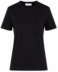 Beatrice B. - Tops ,Zwart ,Katoen T-Shirt Met Geborduurd Logo - Lyst