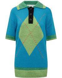 ANDERSSON BELL - Truien & Vesten ,Blauw ,Lang Gebreide Kleding - Lyst