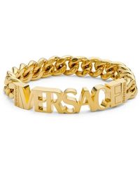 Versace - Polierter goldfarbener metallkettenanhänger - Lyst
