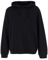 A.P.C. - Hoodies & Sweatvesten ,Zwart ,Katoen Zwarte Hoodie Met Logo-Borduring - Lyst