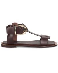 Bibi Lou - Schoenen ,Bruin ,Bruine Leren Zonnige Sandaal - Lyst
