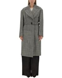 Tom Ford - Patchwork Wollen Jas Met Ceintuur - Lyst