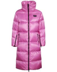 Duvetica - Abrigo Largo Acolchado Con Capucha Y Cinturón, Mujer, Talla - Lyst