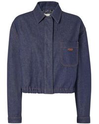 Fendi - Ff Reverse Denim Jacket - Lyst