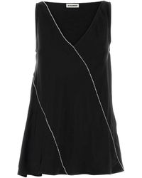 Jil Sander - Tops ,Zwart ,Top 131 W Chain - Lyst