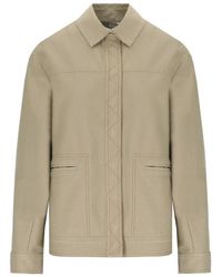 Max Mara - Jassen ,Denim Denim Effect Jack Met Zichtbare Stiksels - Lyst