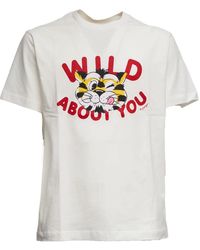 KENZO - Tops ,Wit ,Katoen Wild Tiger T-Shirt - Lyst