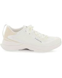 Lanvin - Sneakers in mesh bianco - Lyst