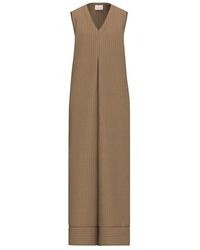 Marella - Jumpsuits & Playsuits ,Bruin ,Linnen Jumpsuit - Lyst