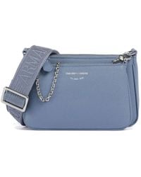 Emporio Armani - Blaue Mini Tasche Mit Verstellbarem Riemen Und Reißverschluss - Lyst