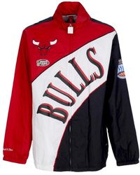Mitchell & Ness - Jassen ,Veelkleurig ,Polyester Chicago Bulls Windbreaker Jas - Lyst